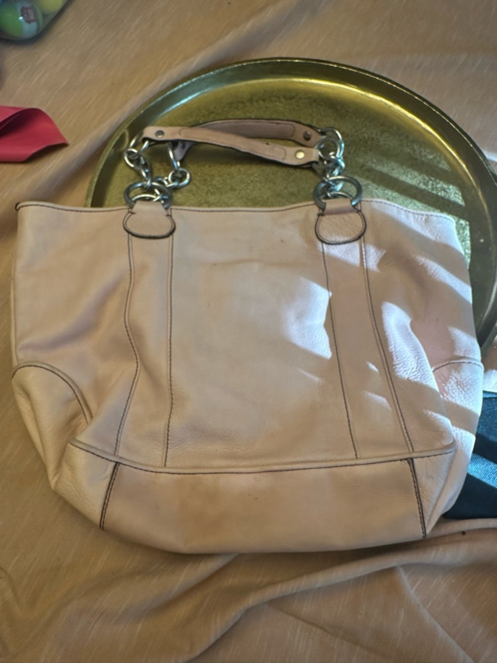 Juicy Couture Vintage Pink  Leather Tote Handbag